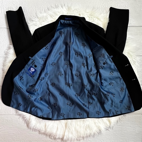 Like New! [Vince Camuto] Black Blazer + Suit Jacket | Teen Sport Coat | 36 Slim - Picture 4 of 16